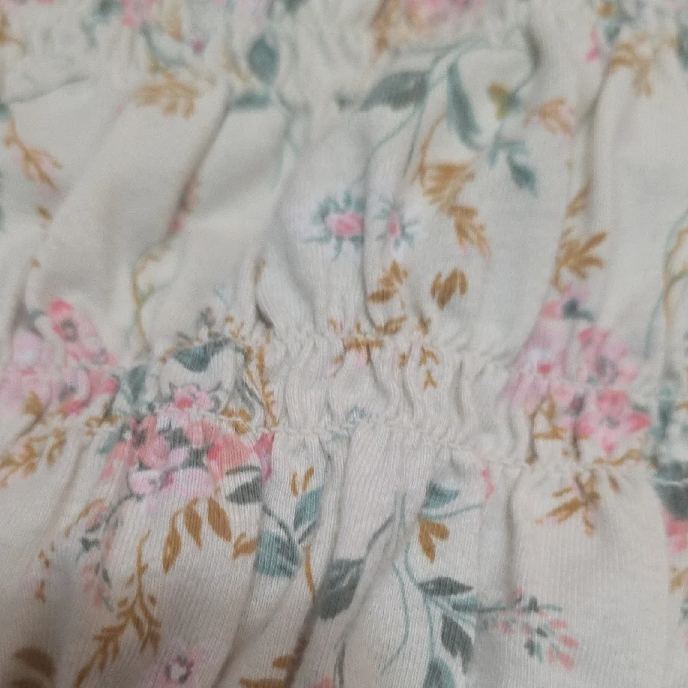 Girls OshKosh B'gosh Floral Top in White & Pink, Size 7